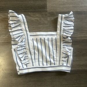 Striped Cropped Blouse NWOT